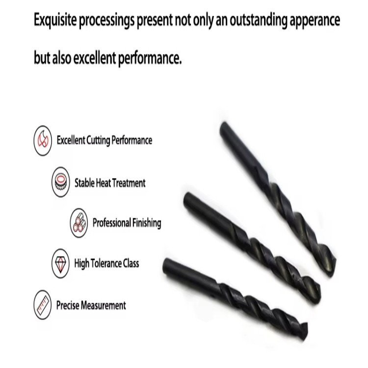DIN338 HSS Black Drill Bits